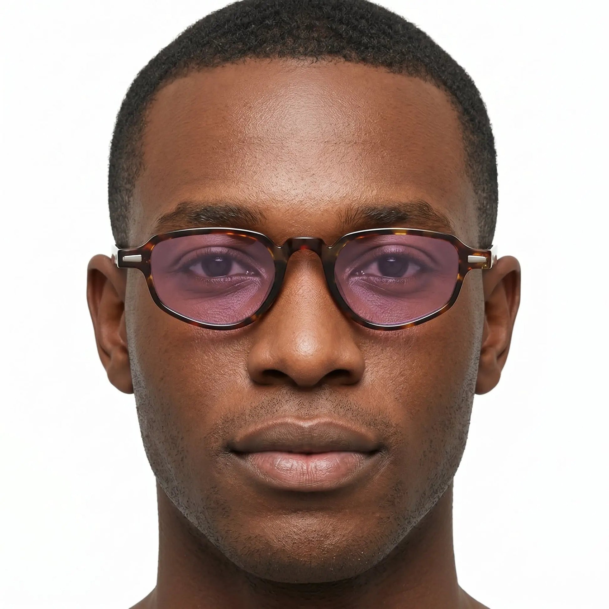 Aurea brown tortoise cat-eye sunglasses with gradient pink-purple lenses, lightweight acetate frame – Astroshadez