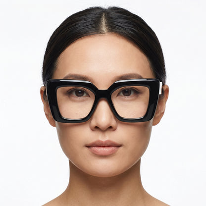 Aurelianex matte black oversized sunglasses with a bold square frame and dark lenses – Astroshadez