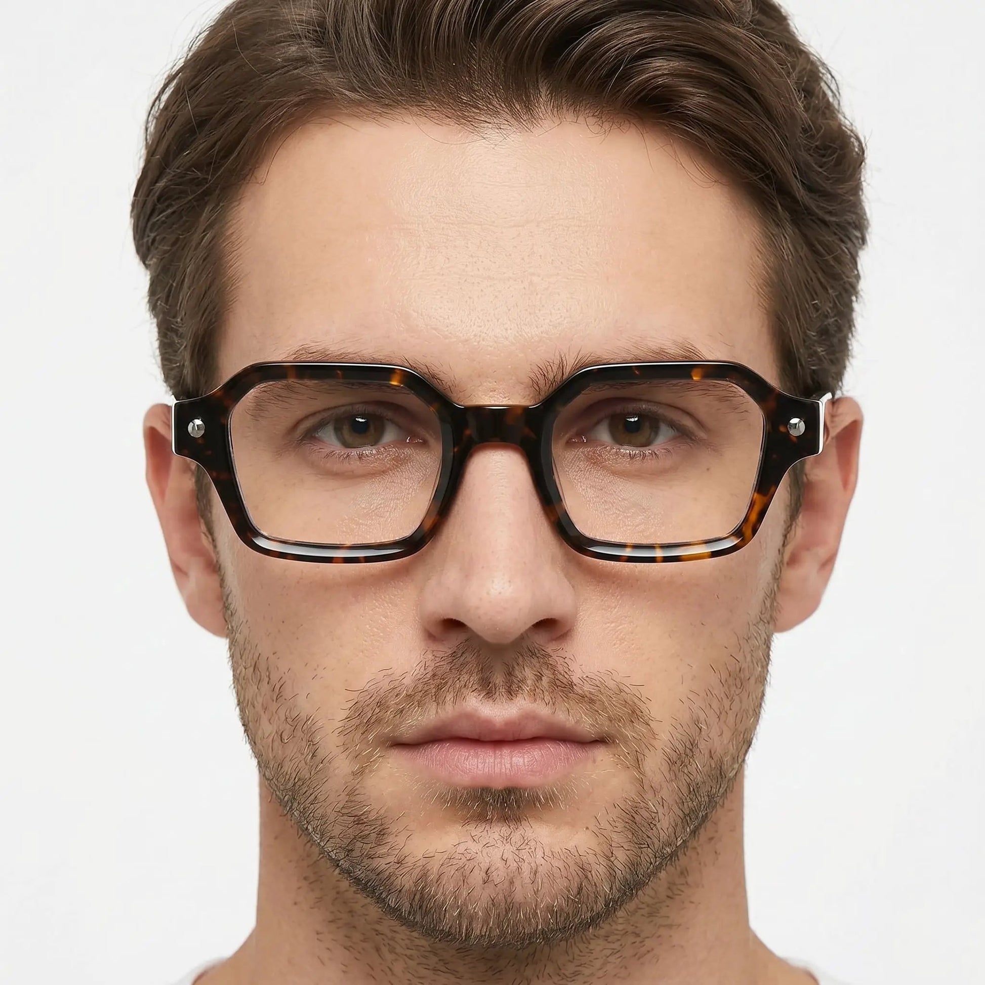 Zyphra tortoiseshell gradient sunglasses with square frames and brown gradient lenses – Astroshadez