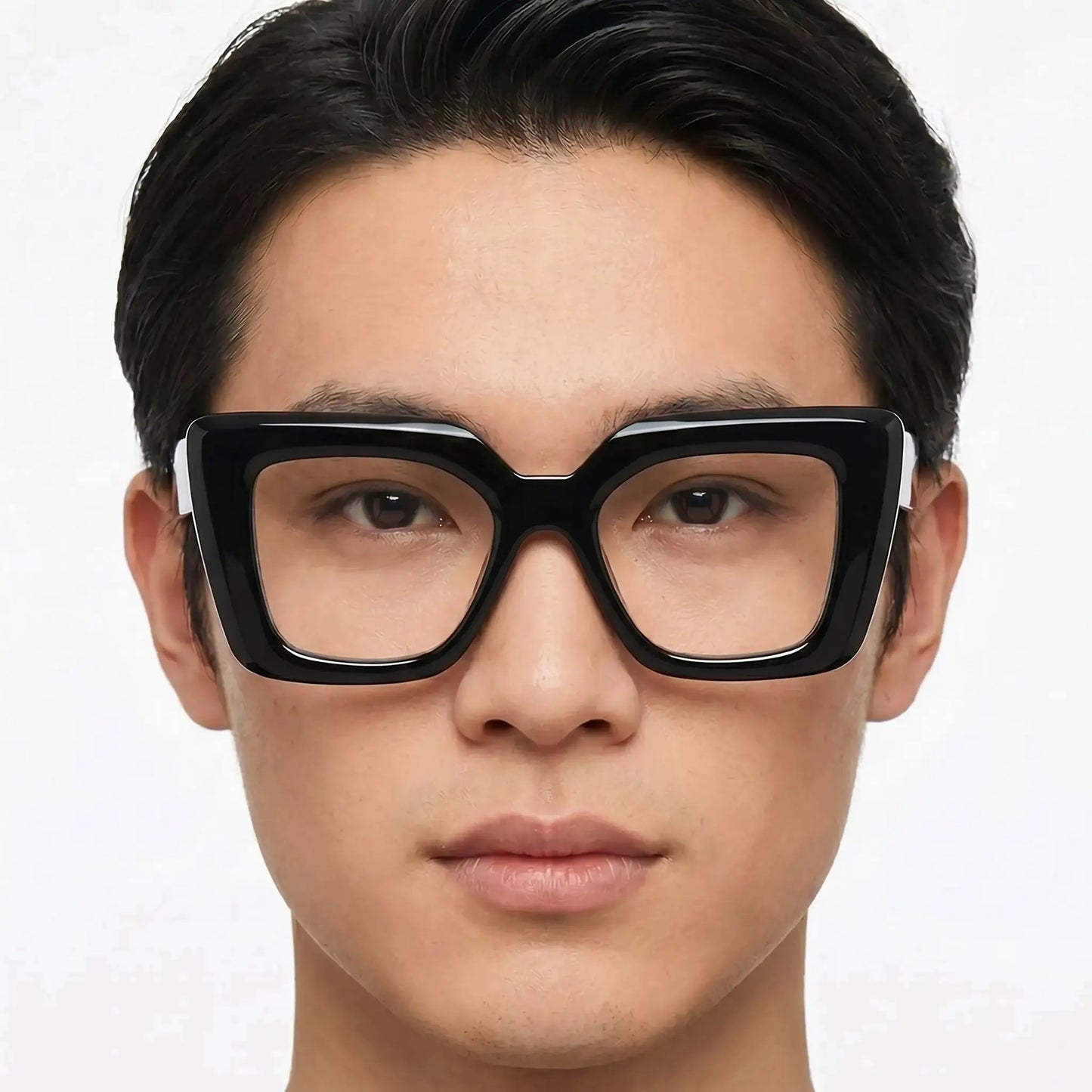Aurelianex matte black oversized sunglasses with thick square frame and dark lenses – Astroshadez