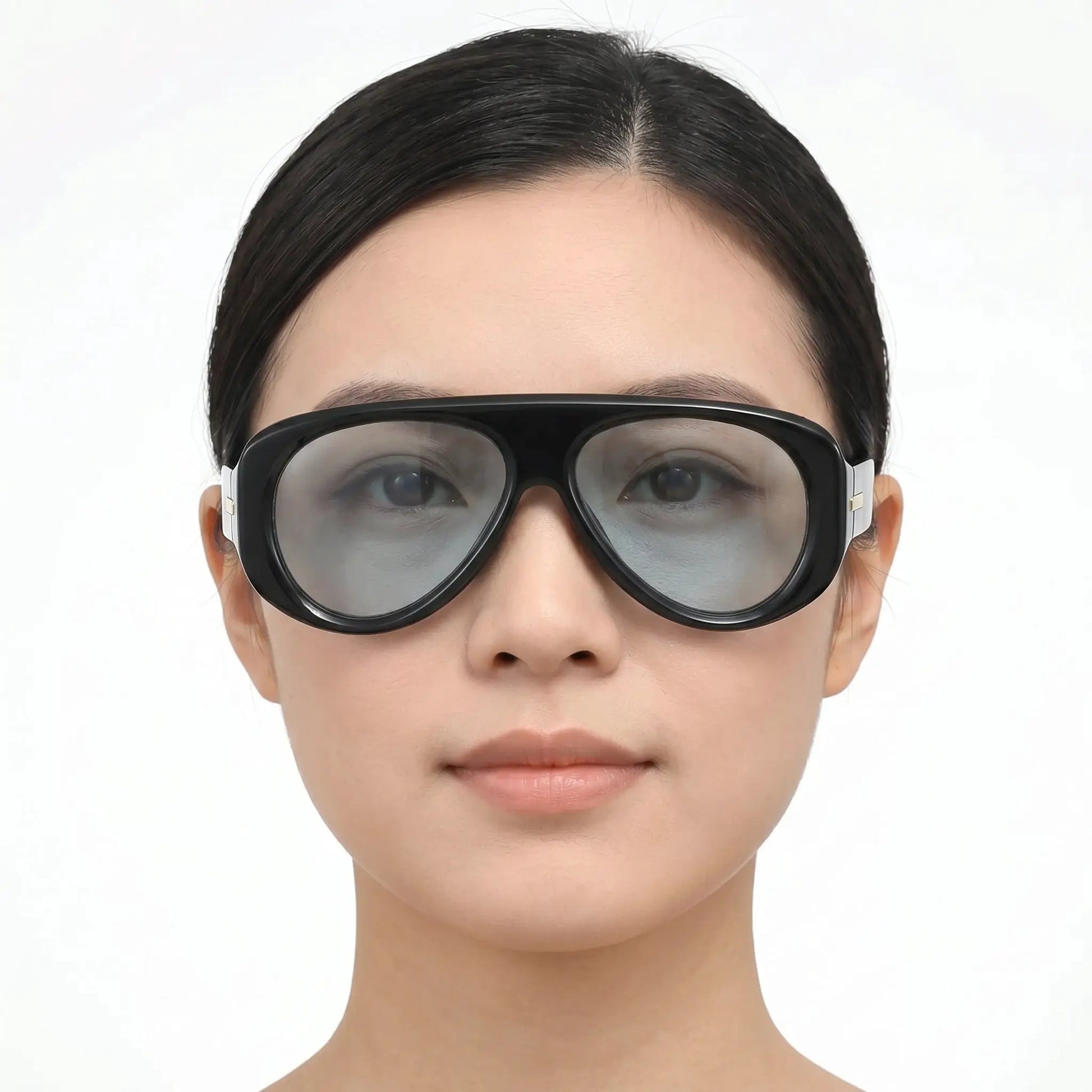 Aurexis matte black oversized sunglasses with blue mirrored lenses – Astroshadez