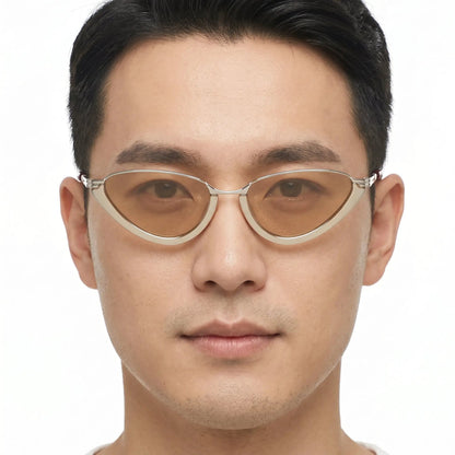 Valora cat-eye sunglasses with a gold-tone metal frame and brown gradient lenses – Astroshadez