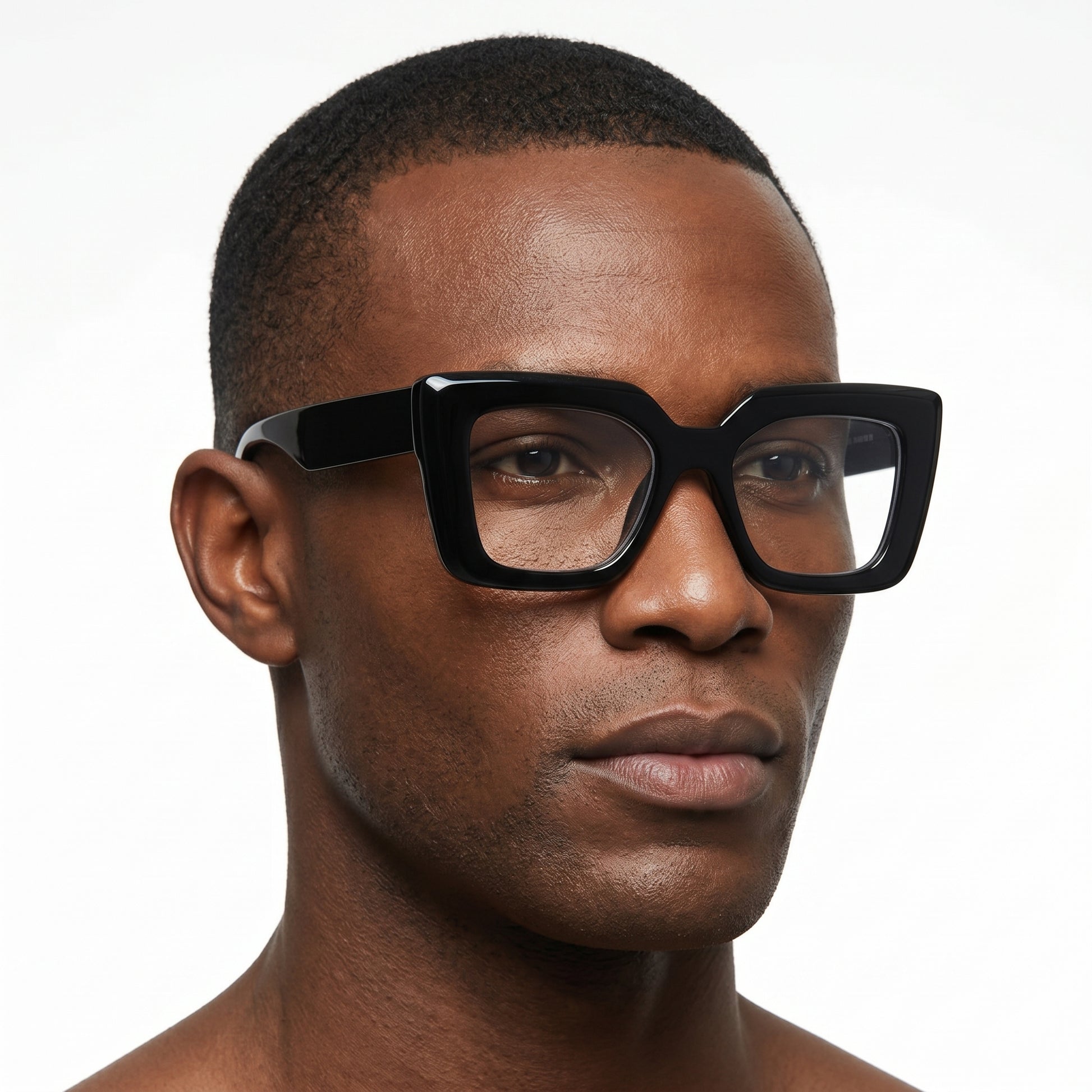 Aurelianex matte black oversized sunglasses with bold square frame – Astroshadez