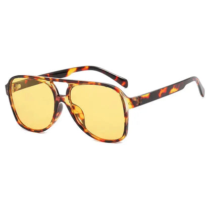 SHAUNA pilot sunglasses with tortoiseshell frame and amber lenses – Astroshadez