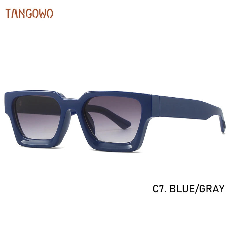 TANGOWO Sunglasses For Street Photography And Beach Unisex Trips Driving Plastic Fashion Square Frame Accessories Glasses Trendy