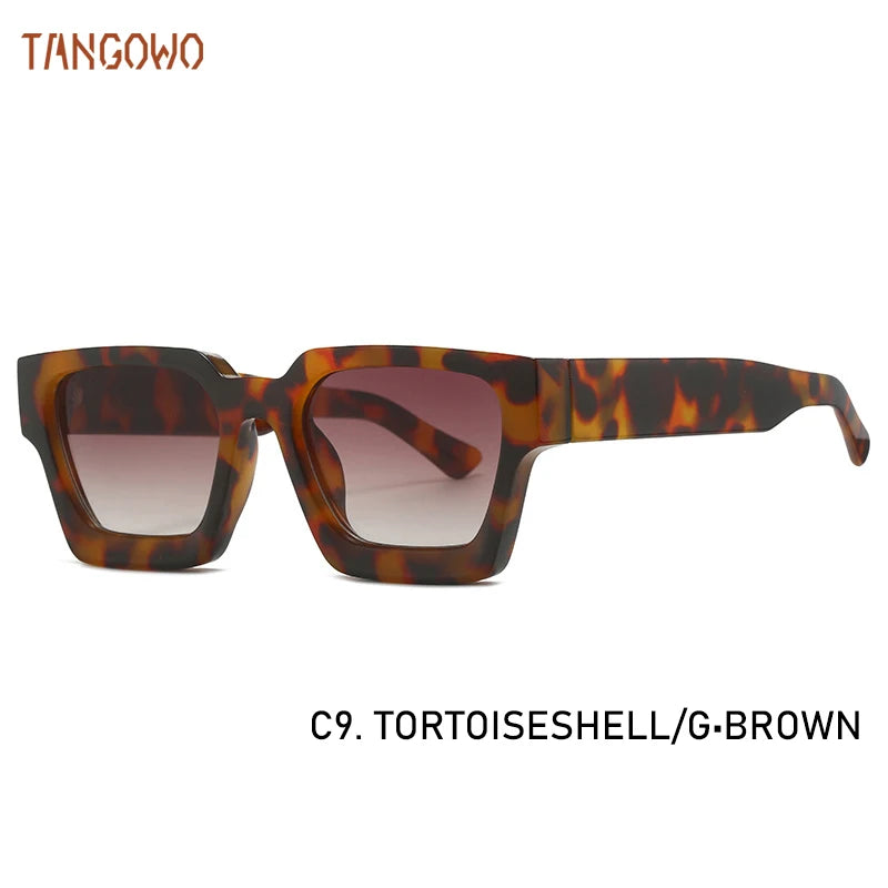TANGOWO Sunglasses For Street Photography And Beach Unisex Trips Driving Plastic Fashion Square Frame Accessories Glasses Trendy