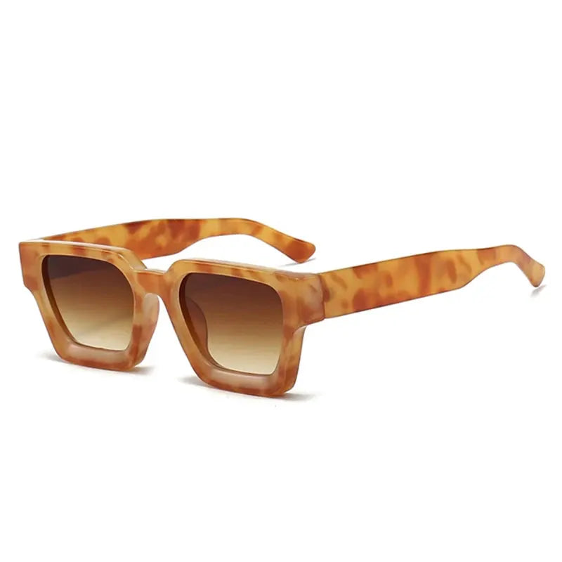 SHAUNA Ins Popular Women Square Sunglasses with tortoiseshell frame and gradient brown UV400 lenses – Astroshadez