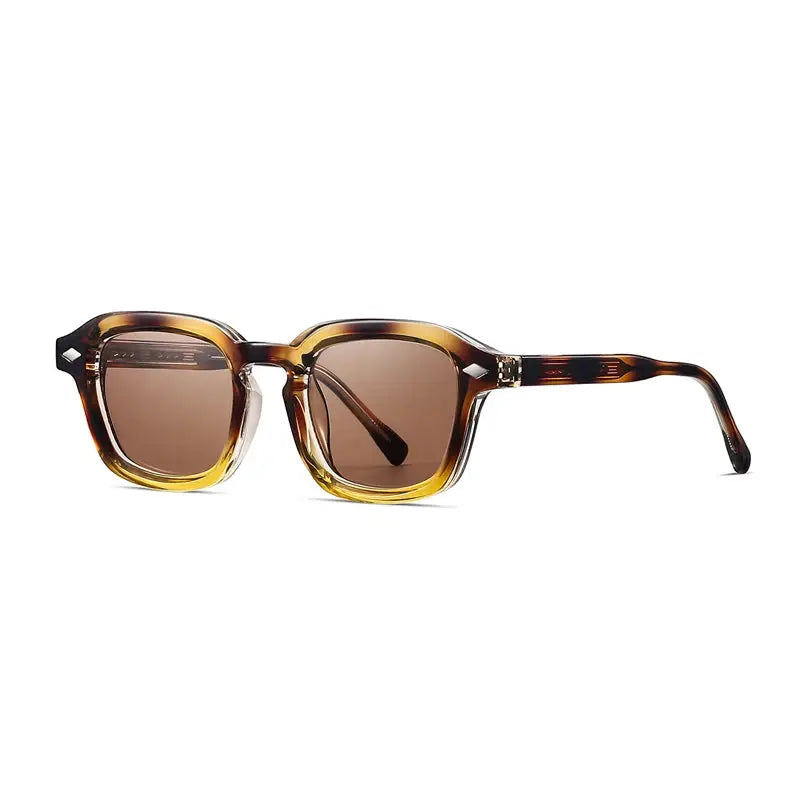 SHAUNA square sunglasses with tortoiseshell frame and brown gradient lenses – Astroshadez