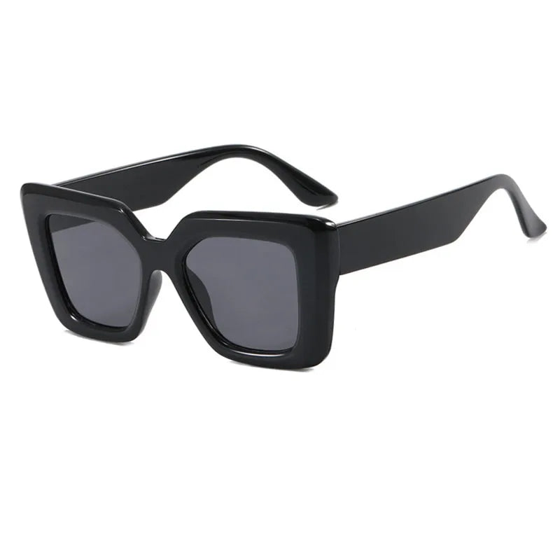 SHAUNA Fashion Oversized Square Sunglasses Women Eyewear Shades UV400 Men Trending Anti-blue Light Frames