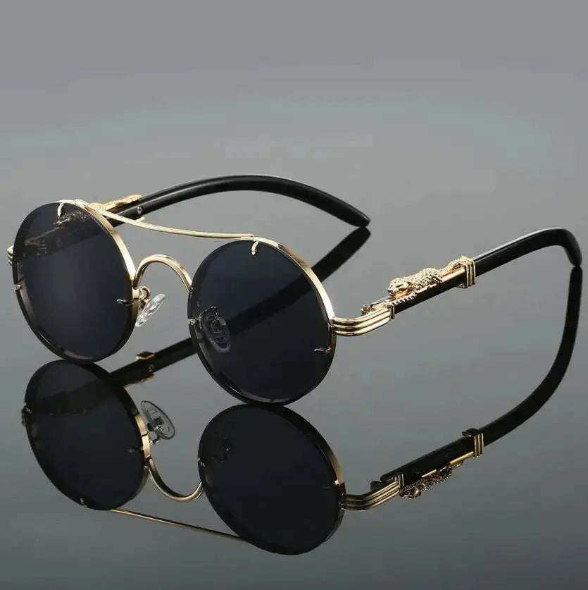 AureonLuxuria Goldtone Round Sunglasses Astroshadez by ASTROSHADEZ.COM