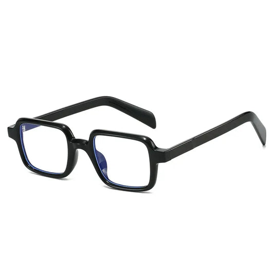 SHAUNA square sunglasses, black frame with blue lenses, UV400 polarized – Astroshadez