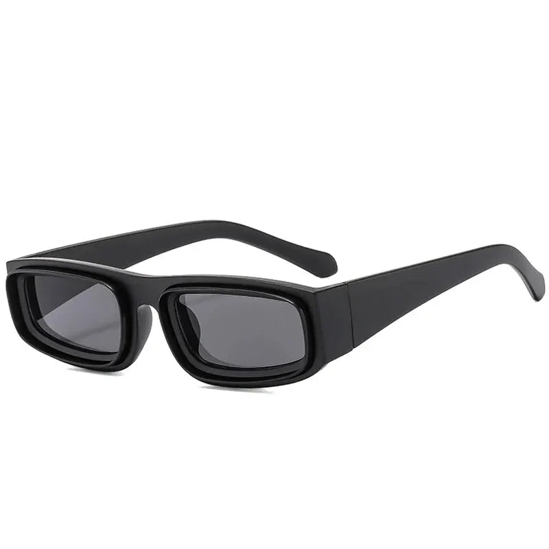 Aureon Blue Matte Plastic Rectangular Lightweight Sunglasses Astroshadez by ASTROSHADEZ.COM