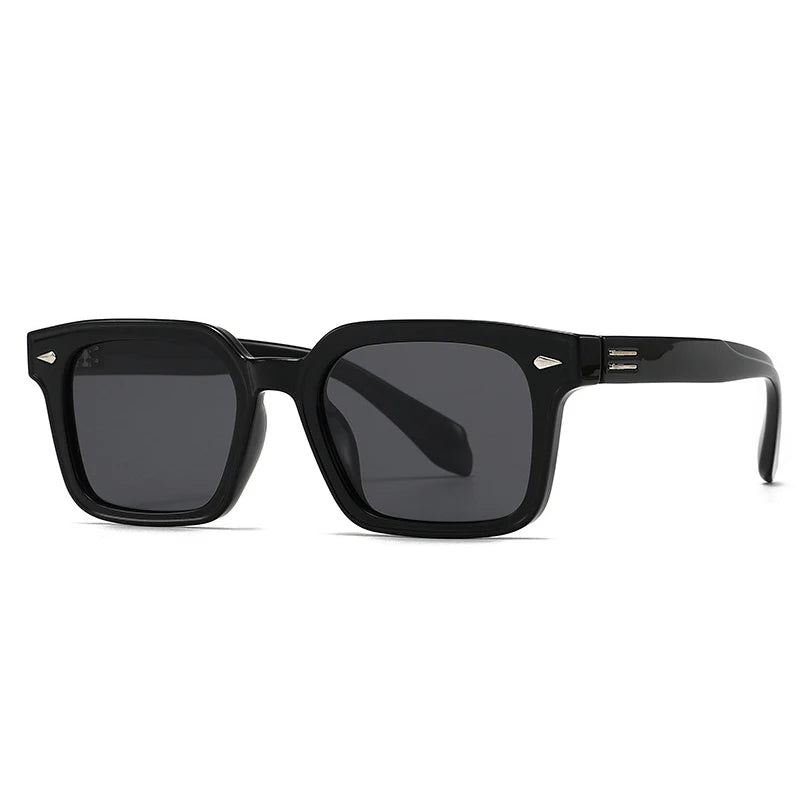 SHAUNA New Square Polarized Sunglasses Men Shades UV400 Retro Rivets Women Trending Punk Outdoor Sun Glasses
