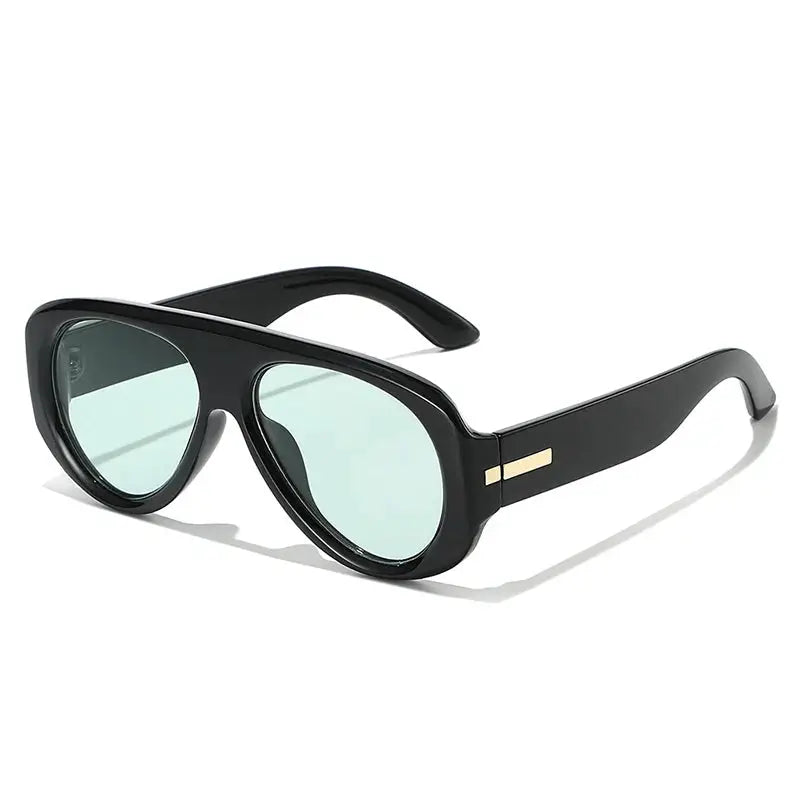 Aurexis Matte Black Blue Mirrored Oversized Sunglasses Astroshadez by ASTROSHADEZ.COM