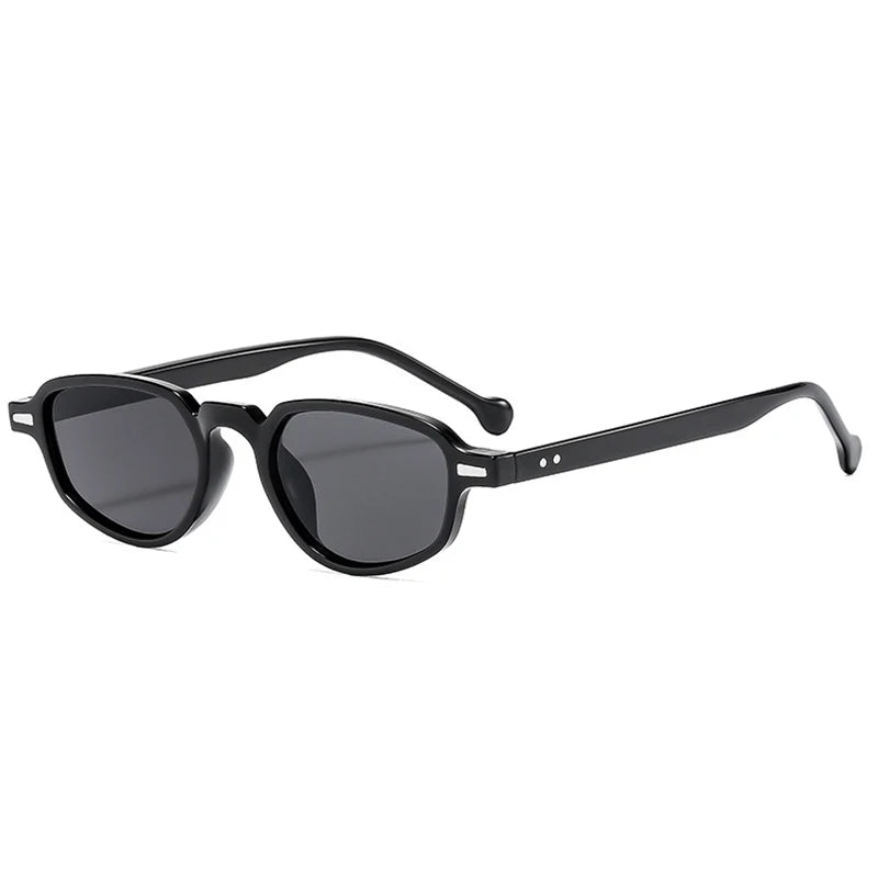 SHAUNA Ins Popular Fashion Small Cat Eye Women Sunglasses Retro Clear Ocean Lens Shades UV400 Men Rivets Sun Glasses