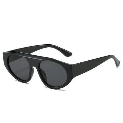 SHAUNA retro pilot sunglasses, black frame, dark gradient lenses, UV400 – Astroshadez