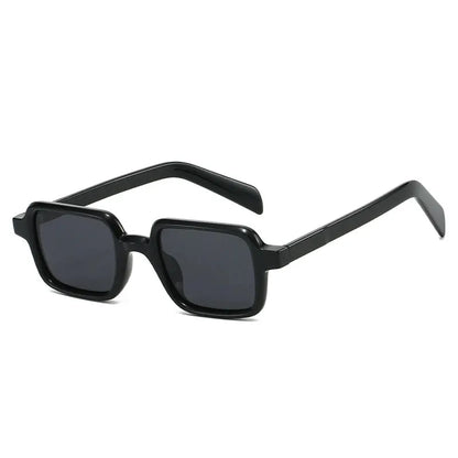 SHAUNA square sunglasses, black glossy frame with dark lenses, polarized UV400 – Astroshadez