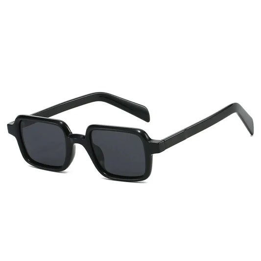 SHAUNA square sunglasses, black glossy frame with dark lenses, polarized UV400 – Astroshadez