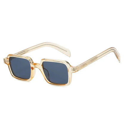 SHAUNA New Square Sunglasses, translucent beige frames, blue UV400 polarized lenses – Astroshadez