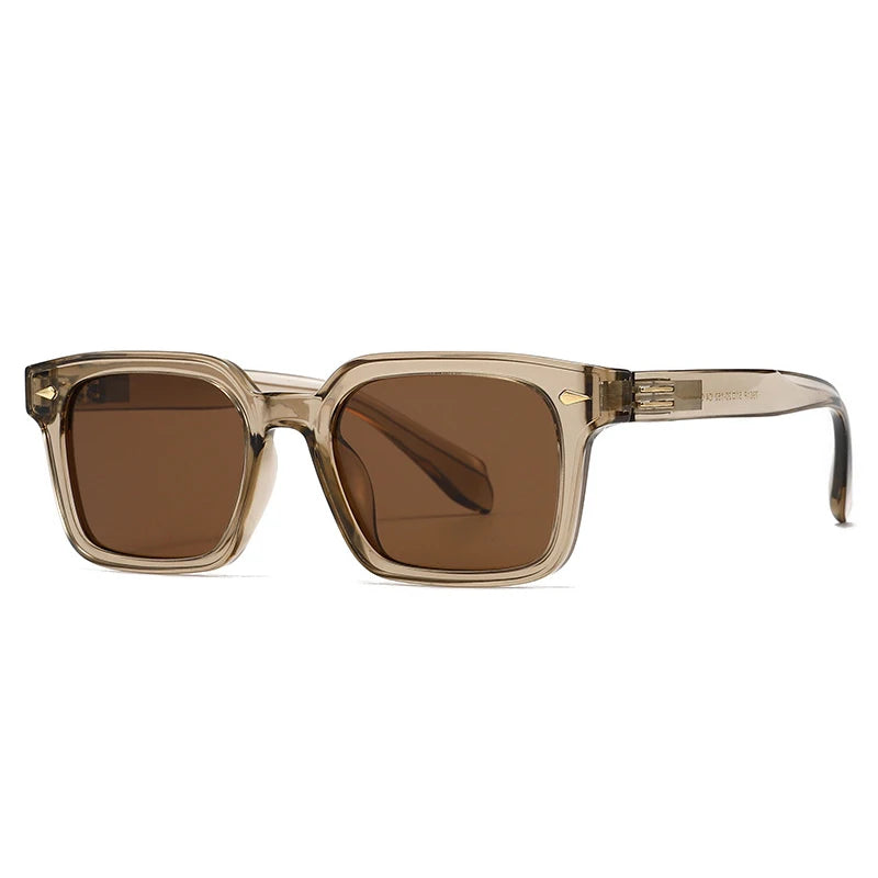 SHAUNA New Square Polarized Sunglasses Men Shades UV400 Retro Rivets Women Trending Punk Outdoor Sun Glasses