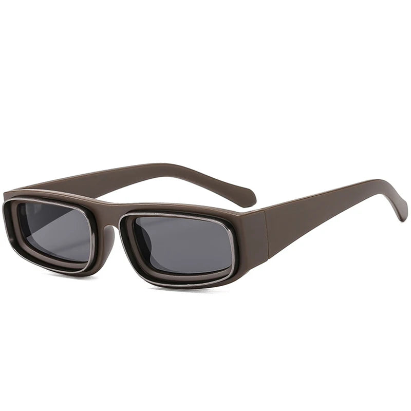 Aureon Blue Matte Plastic Rectangular Lightweight Sunglasses Astroshadez by ASTROSHADEZ.COM