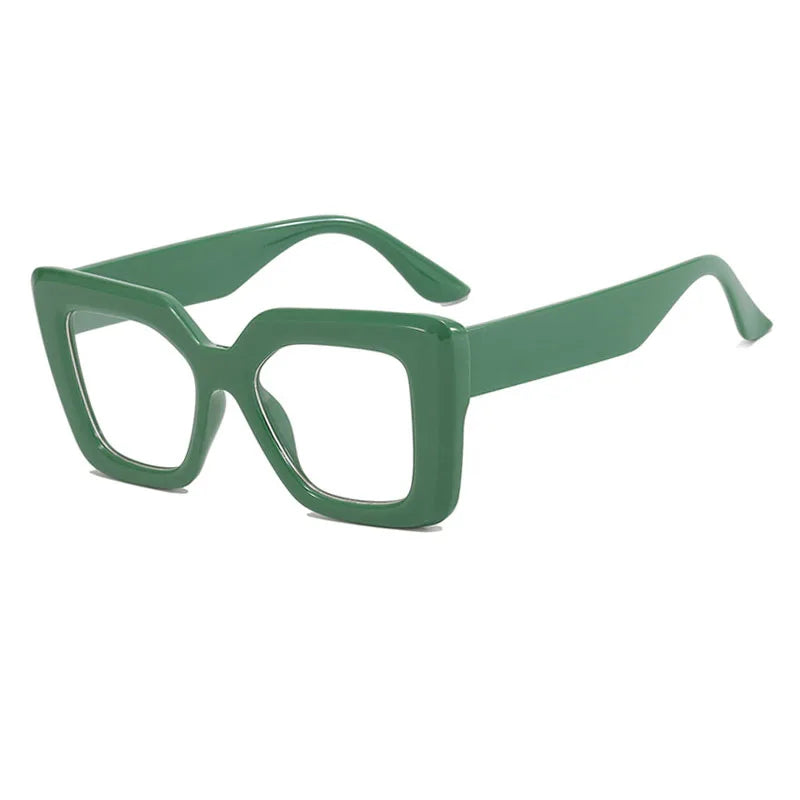 SHAUNA Fashion Oversized Square Sunglasses Women Eyewear Shades UV400 Men Trending Anti-blue Light Frames