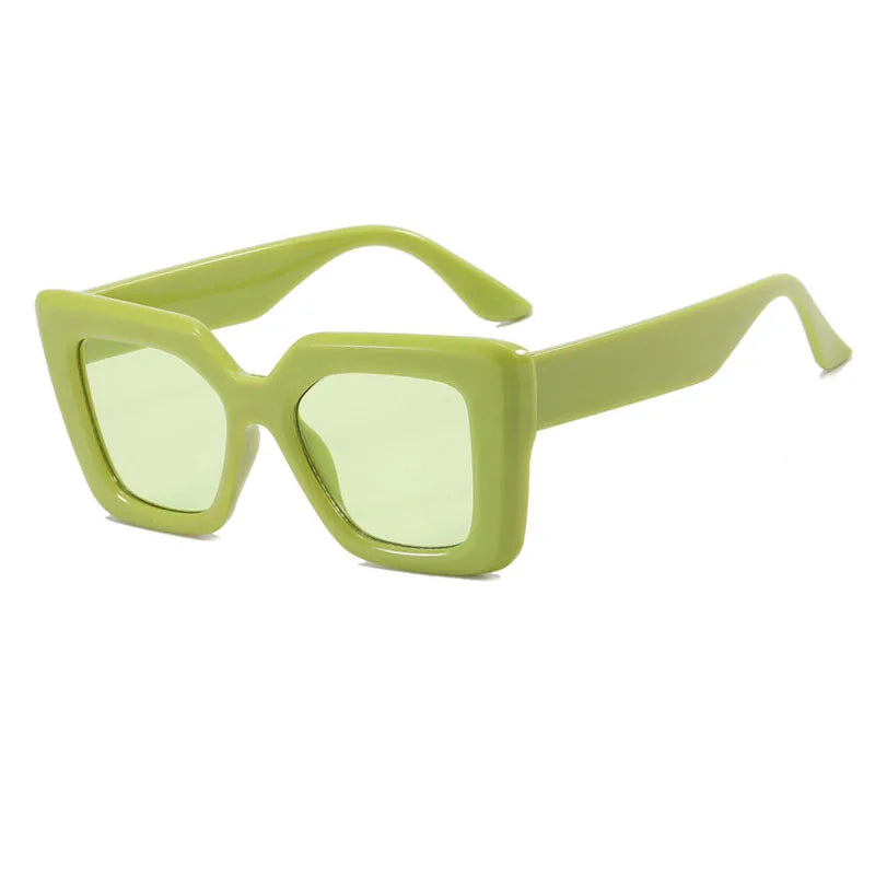 SHAUNA Fashion Oversized Square Sunglasses Women Eyewear Shades UV400 Men Trending Anti-blue Light Frames