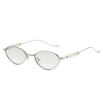 SHAUNA Fashion Metal Frame Small Cat-Eye Sunglasses with silver frame and gray UV400 lenses – Astroshadez