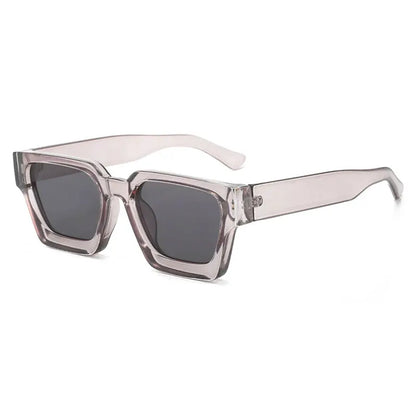 SHAUNA Ins Popular Women Square Sunglasses with translucent pink frame and dark UV400 lenses – Astroshadez