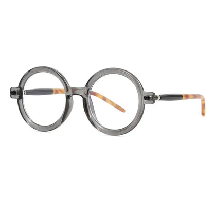 SHAUNA round double-frame sunglasses with gray frames and tortoiseshell temples – anti-blue-light lenses – Astroshadez