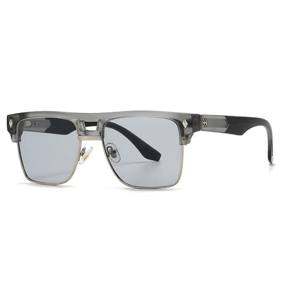 Aurelle Black Gold Oversize Half-Frame Sunglasses Astroshadez by ASTROSHADEZ.COM