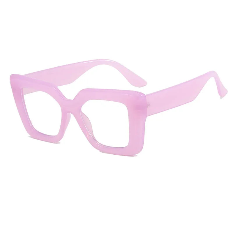 SHAUNA Fashion Oversized Square Sunglasses Women Eyewear Shades UV400 Men Trending Anti-blue Light Frames