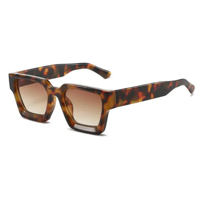 SHAUNA Ins square tortoiseshell sunglasses with brown gradient lenses– Astroshadez