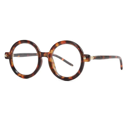 SHAUNA round tortoiseshell sunglasses with double-color frames and clear lenses – Astroshadez