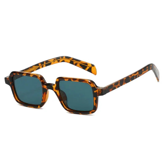 SHAUNA New Square Sunglasses with tortoiseshell frame and blue lenses – Astroshadez