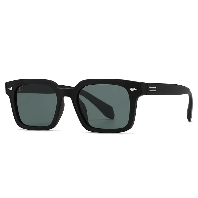 SHAUNA New Square Polarized Sunglasses Men Shades UV400 Retro Rivets Women Trending Punk Outdoor Sun Glasses