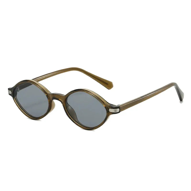 SHAUNA vintage polygon cat-eye sunglasses, tortoise-brown frame with grey UV400 lenses – Astroshadez