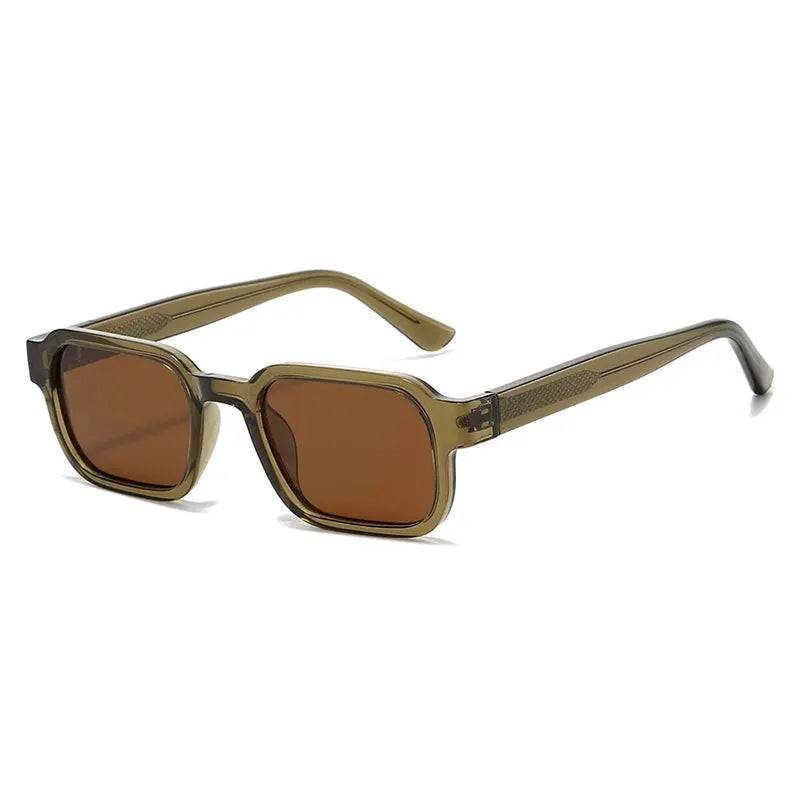 Lumara Olive Brown Square Frame Sunglasses Astroshadez by ASTROSHADEZ.COM