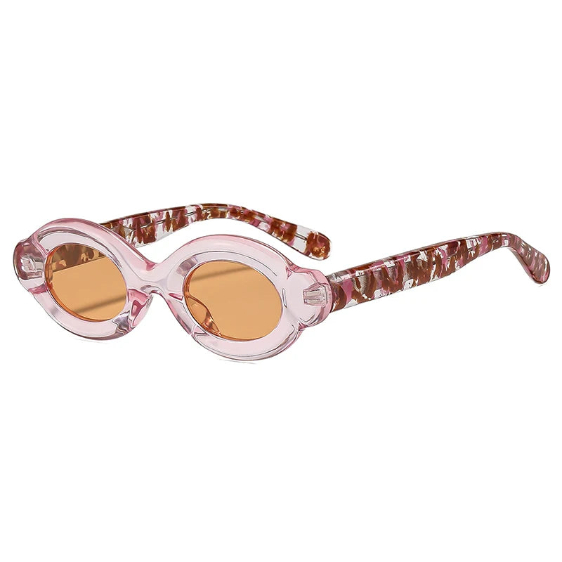 SHAUNA Retro Oval Punk Women Men Polarized Sunglasses Shades UV400