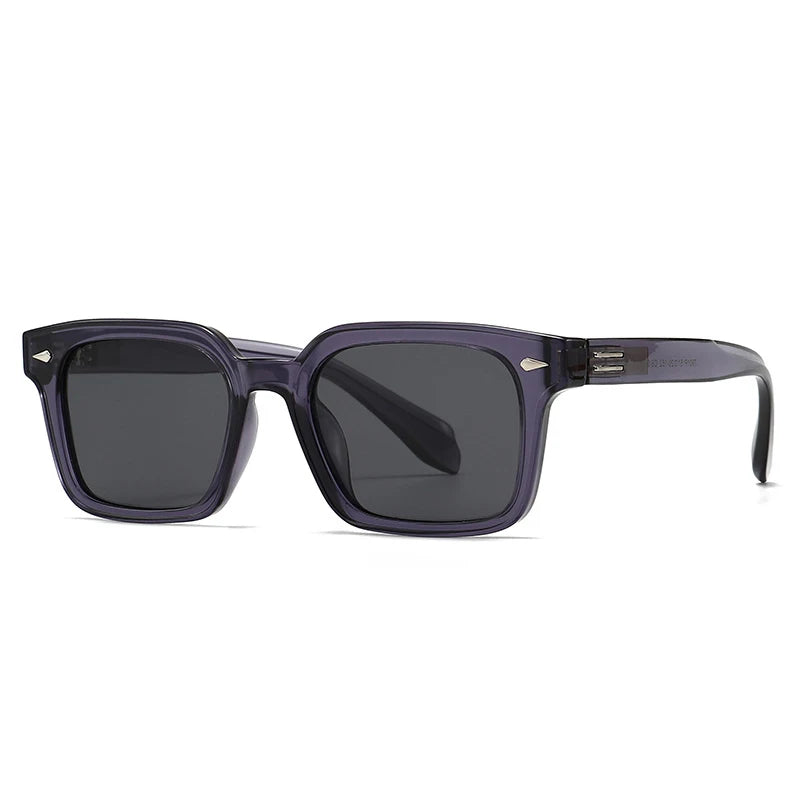 SHAUNA New Square Polarized Sunglasses Men Shades UV400 Retro Rivets Women Trending Punk Outdoor Sun Glasses