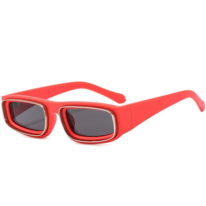 Aureon Blue Matte Plastic Rectangular Lightweight Sunglasses Astroshadez by ASTROSHADEZ.COM