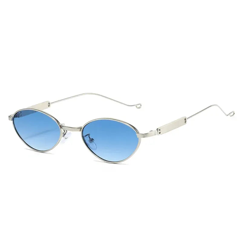 SHAUNA cat-eye sunglasses, metal frame, blue gradient UV400 lenses – Astroshadez
