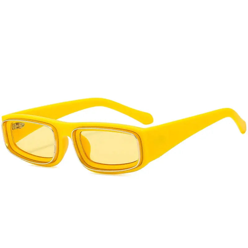Aureon Blue Matte Plastic Rectangular Lightweight Sunglasses Astroshadez by ASTROSHADEZ.COM