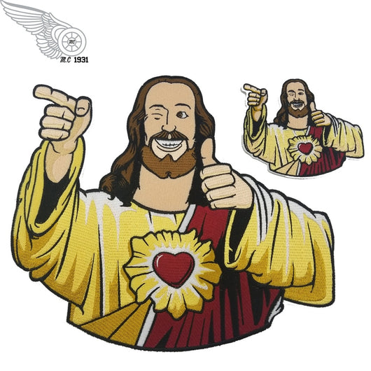 Funny Jesus Thumbsup Pointing Loves You Patch –