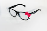 Black Kitty Frame w/ Clear Spiral Diffraction Glasses Astroshadez-Other Unisex Clothing & Accs-Astroshadez-Black-ASTROSHADEZ.COM