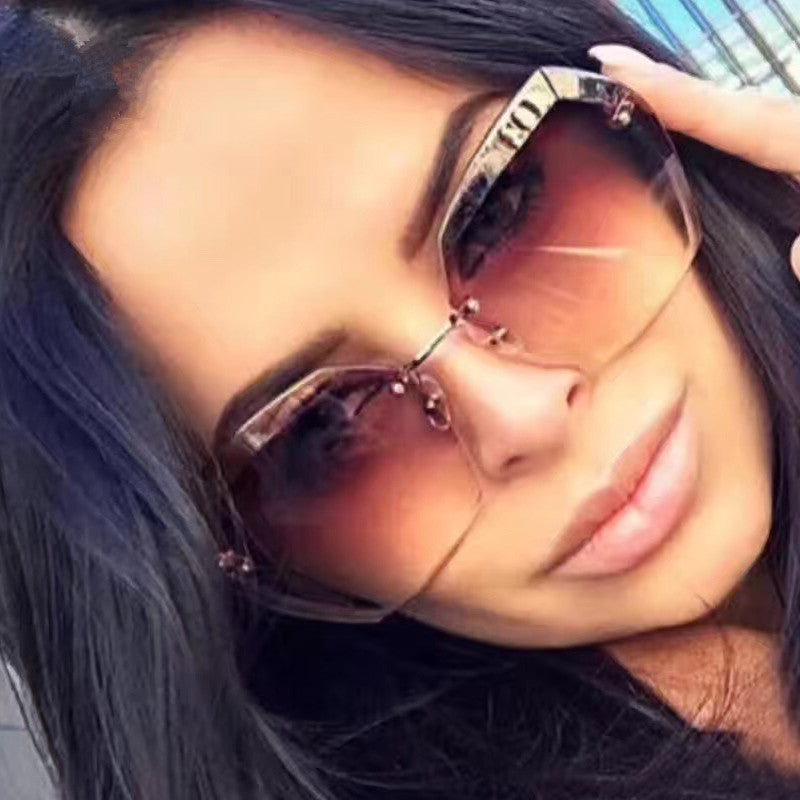 Ladies rimless sunglasses on sale