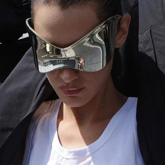 Celebrity 'Kim K' Y2K Large Futuristic Big Bug Eye Sunglasses