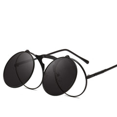 Unisex 'Castaic' Flip Lens Round Vintage Sunglasses Astroshadez-Sunglasses-Astroshadez-ASTROSHADEZ.COM
