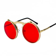 Unisex 'Castaic' Flip Lens Round Vintage Sunglasses Astroshadez-Sunglasses-Astroshadez-ASTROSHADEZ.COM