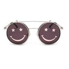 Unisex 'Smiley Face' Flip Lens Funny Happy Sunglasses Astroshadez-Sunglasses-Astroshadez-ASTROSHADEZ.COM